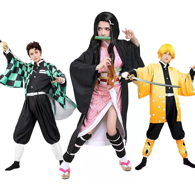 

Disfraz Ghost Killing Blade Tanjiro Nedouzi mi esposa Shanyi Tomioka Yiyong mariposa tolerancia Cosplay Halloween Anime Unisex