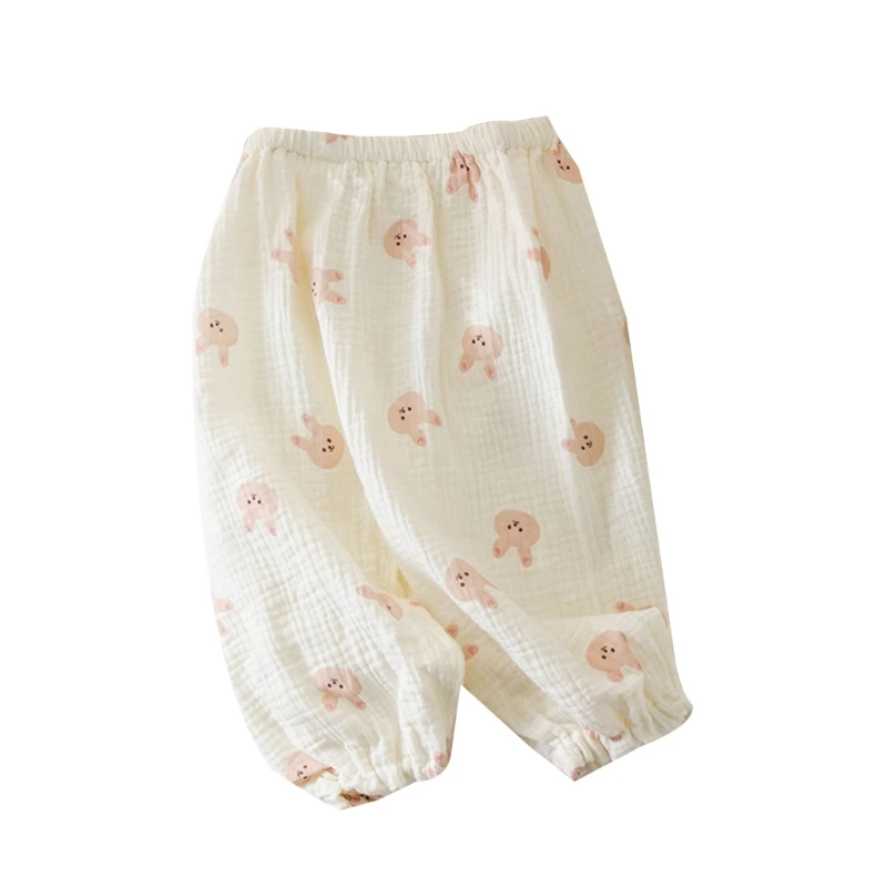 

Children Summer Leggings Skin Friendly Ankle Pants Crepe-Cotton Baby Trousers