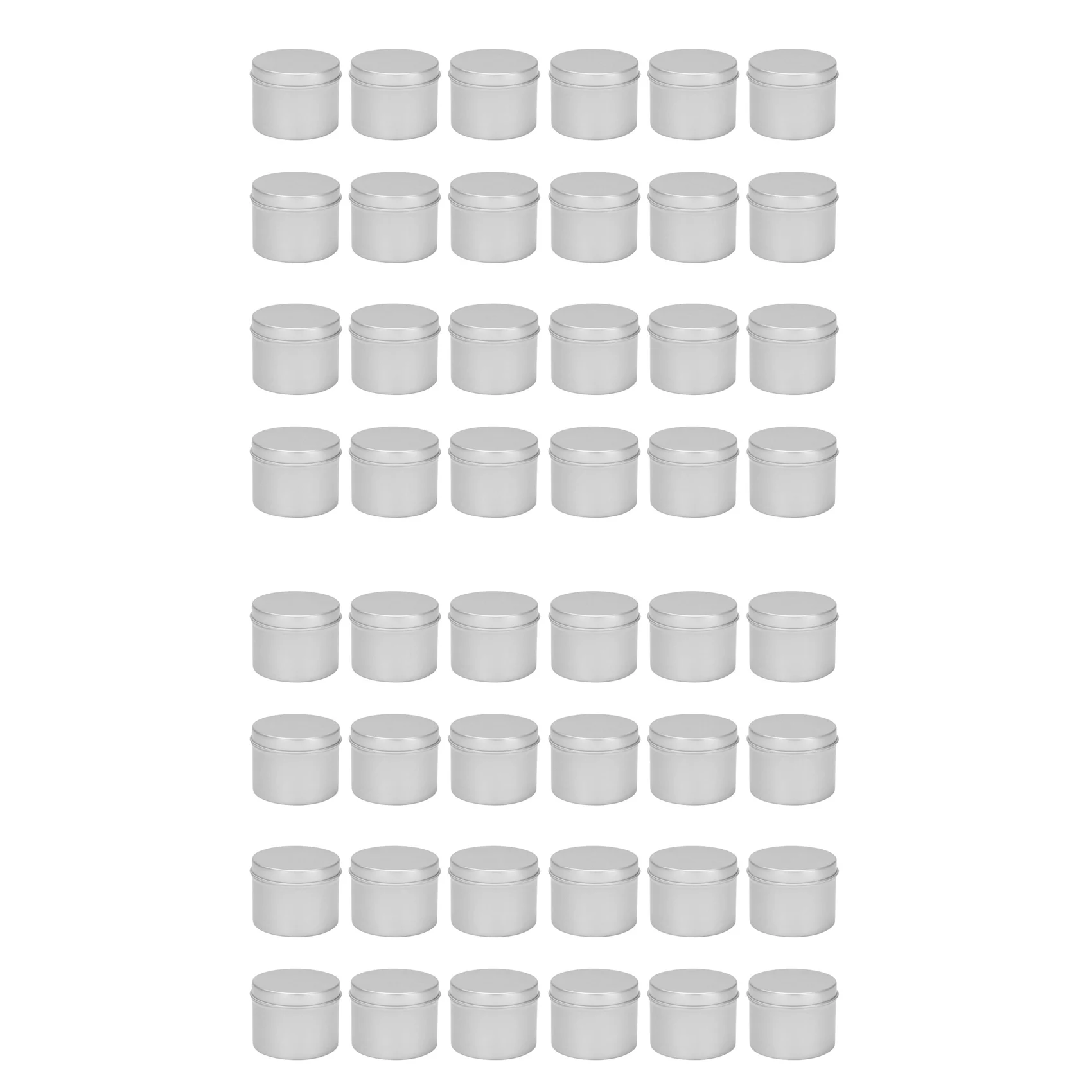 

48 Pack Round Metal Tins Box Candle Tin Black Aluminum Jar Storage Empty Pot Plain Cans Cream Cosmetic Container