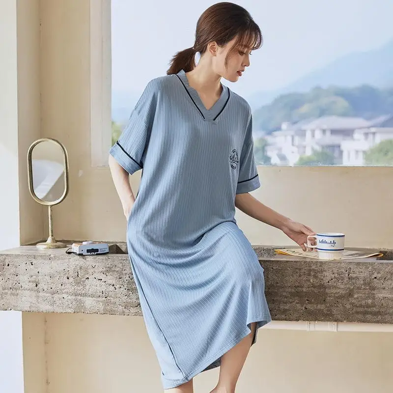 

Female Drees Luxurys Sleep Wear 2023 Pajama Dress Simplicity Underwear O-neck Nightgown Summer Sleepwear Womensexy Sleep Dress