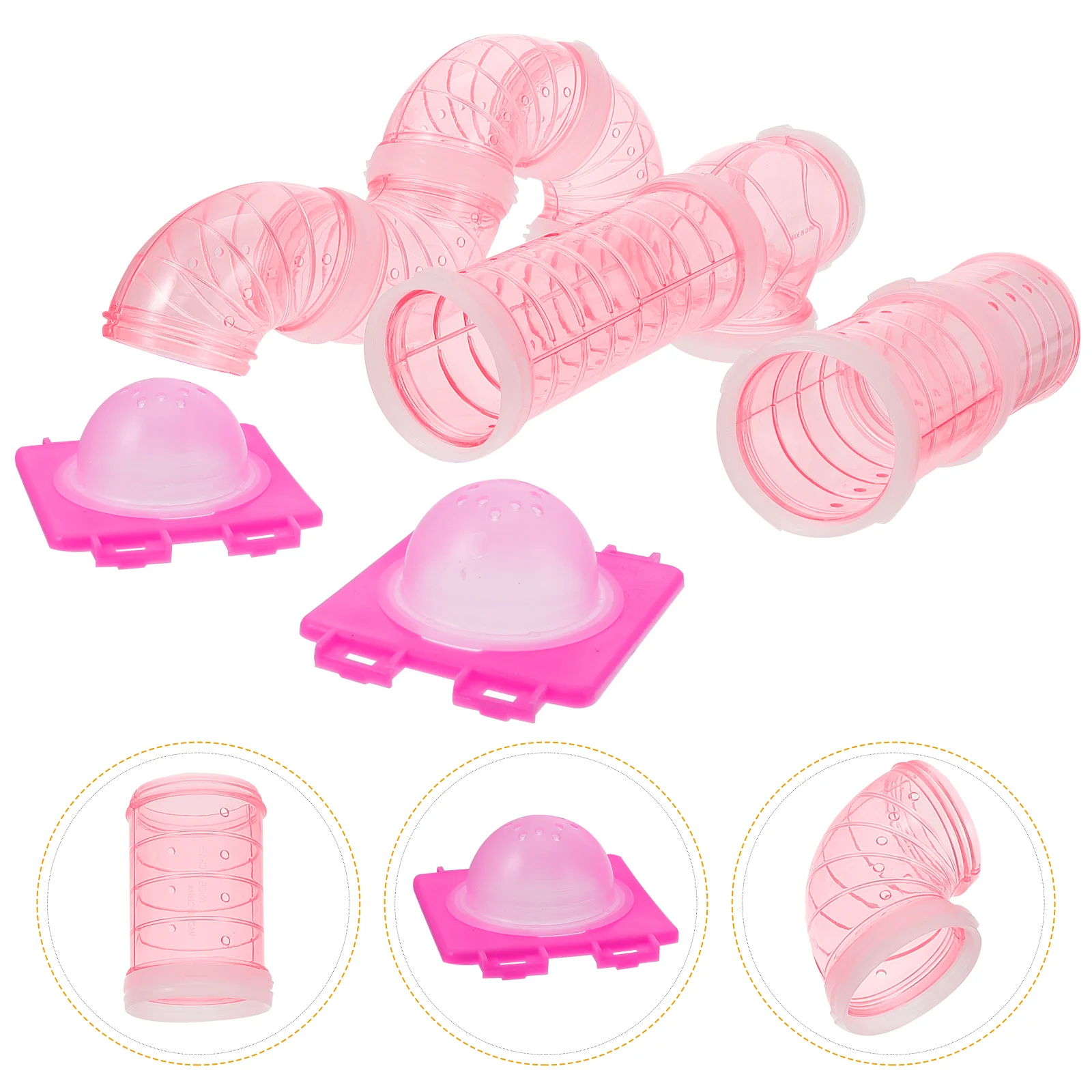 

Hamster Tubes Cage Tunnel Tunnels Tubeaccessories Pipe Toys Toy Small Pet Guinea Ferret External Connection Diy Kit Forhideout