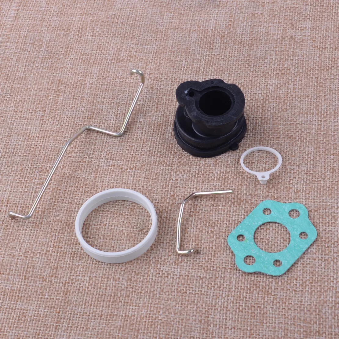 

LEATOSK 6pcs/Set Throttle Lever & Choke Rod & Intake Manifold &Gasket fit for STIHL MS180 MS180C MS170 017 018