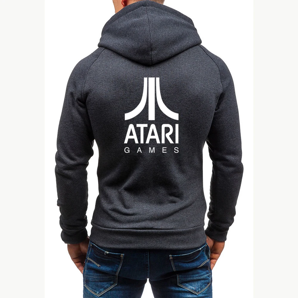 Новинка 2022 мужская куртка на молнии с принтом ATARI Games толстовка Весенняя