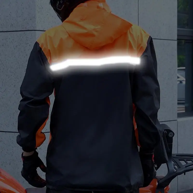 Комплект дождевика и светоотражающая мужская ветровка легкий мужской плащ