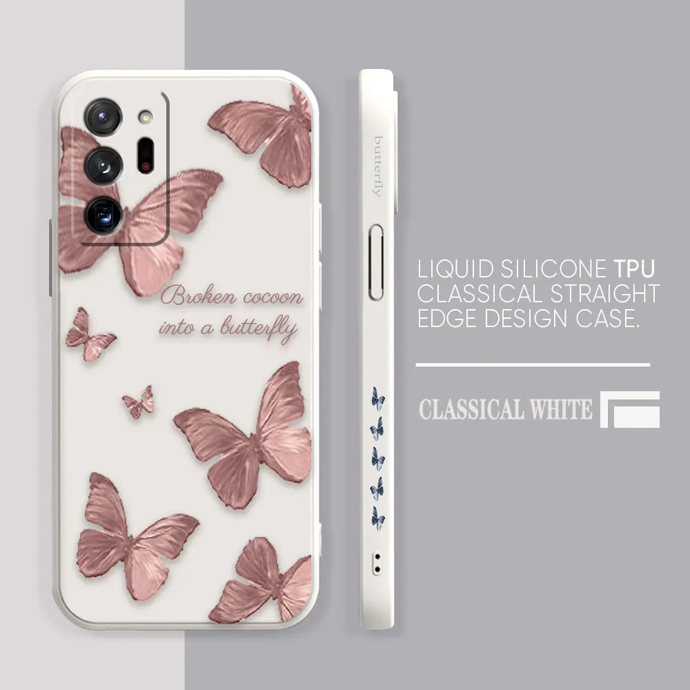 Case For Samsung Galaxy A90 A80 A70 A60 A50 A40 A30 A20S A20 A10 Note 20 10 M33 Pro Plus Lite Ultra 4G 5G Case  Pretty Butterfly