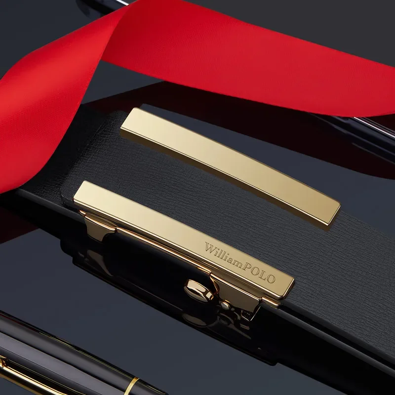 Кожаный ремень King's Crown с автоматической пряжкой для мужчин из натуральной