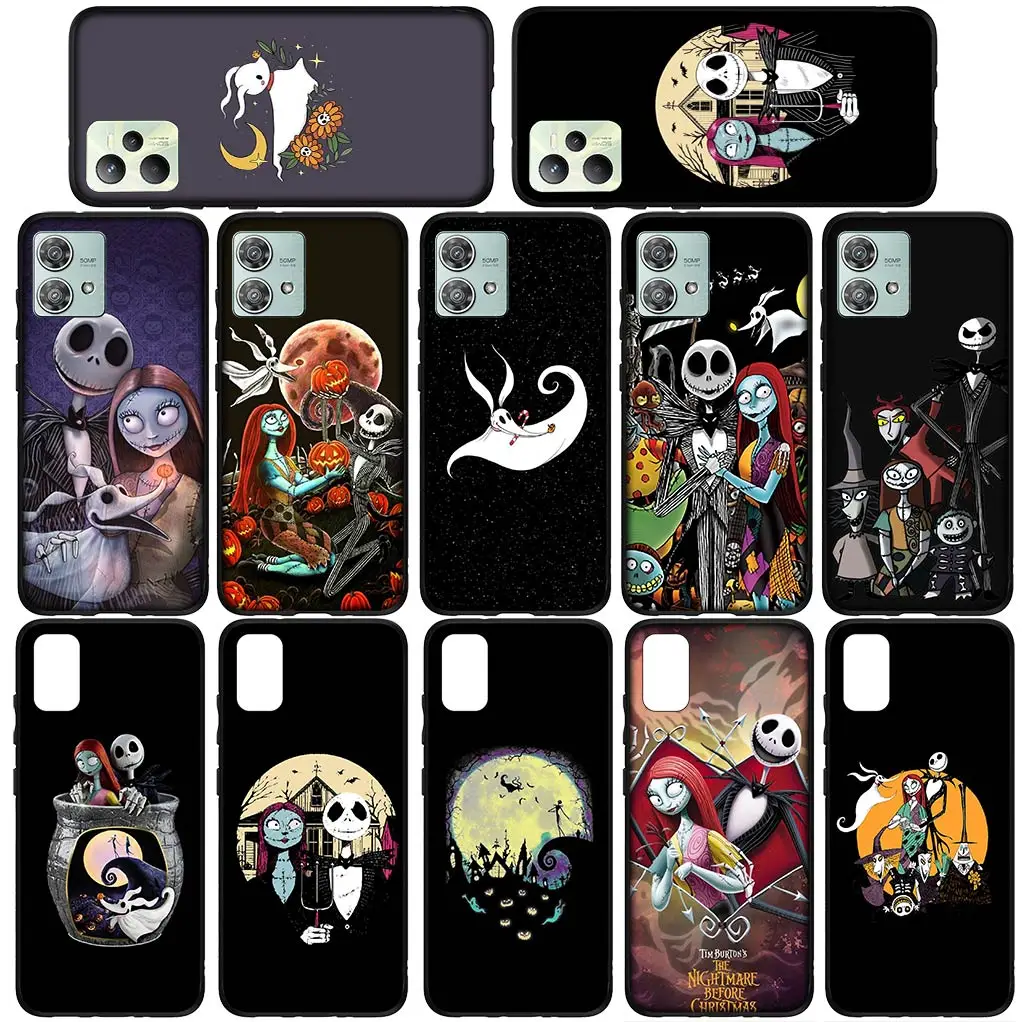 Чехол Jack Skellington с Салли кошмаром перед Рождеством для Samsung Galaxy S24 S23 Fe Ultra Plus A05 A55 A35