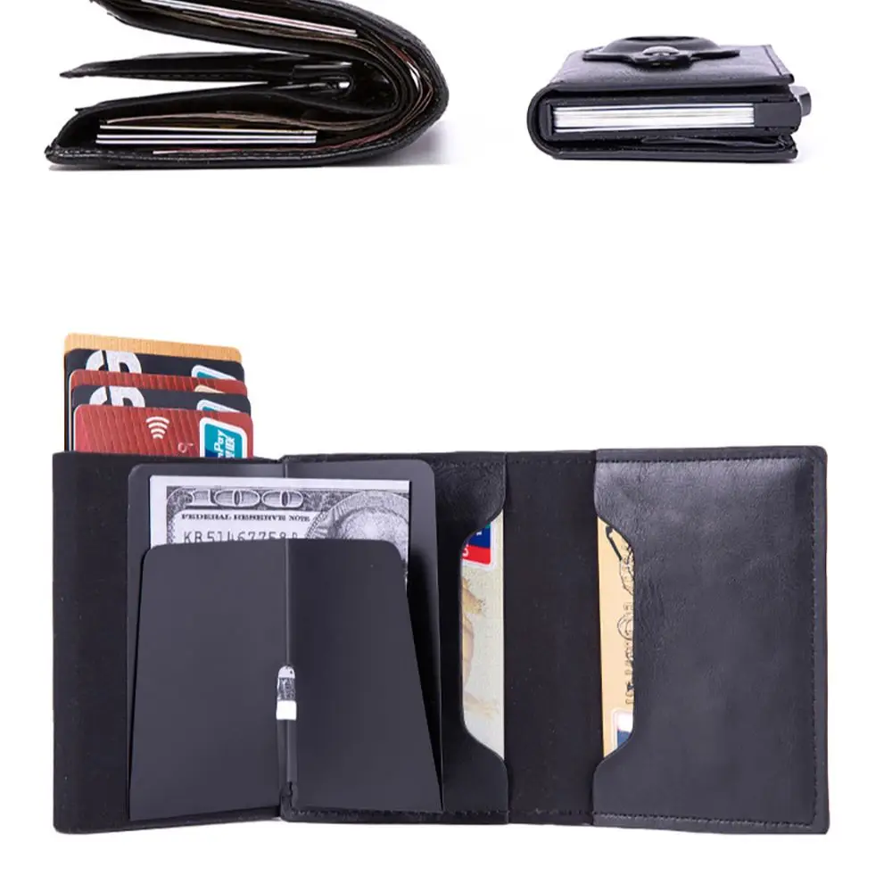 2023 Airtag Wallets Men Carbon Fiber Fashion ID Credit Card Holder Rfid Slim Airtag Slide Purses Designer Cardholder