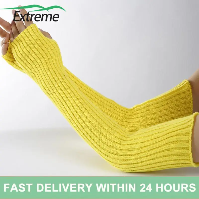 

Женские зимние и осенние Рождественские Длинные вязаные перчатки из смеси кашемира, однотонные модные теплые женские рукавицы