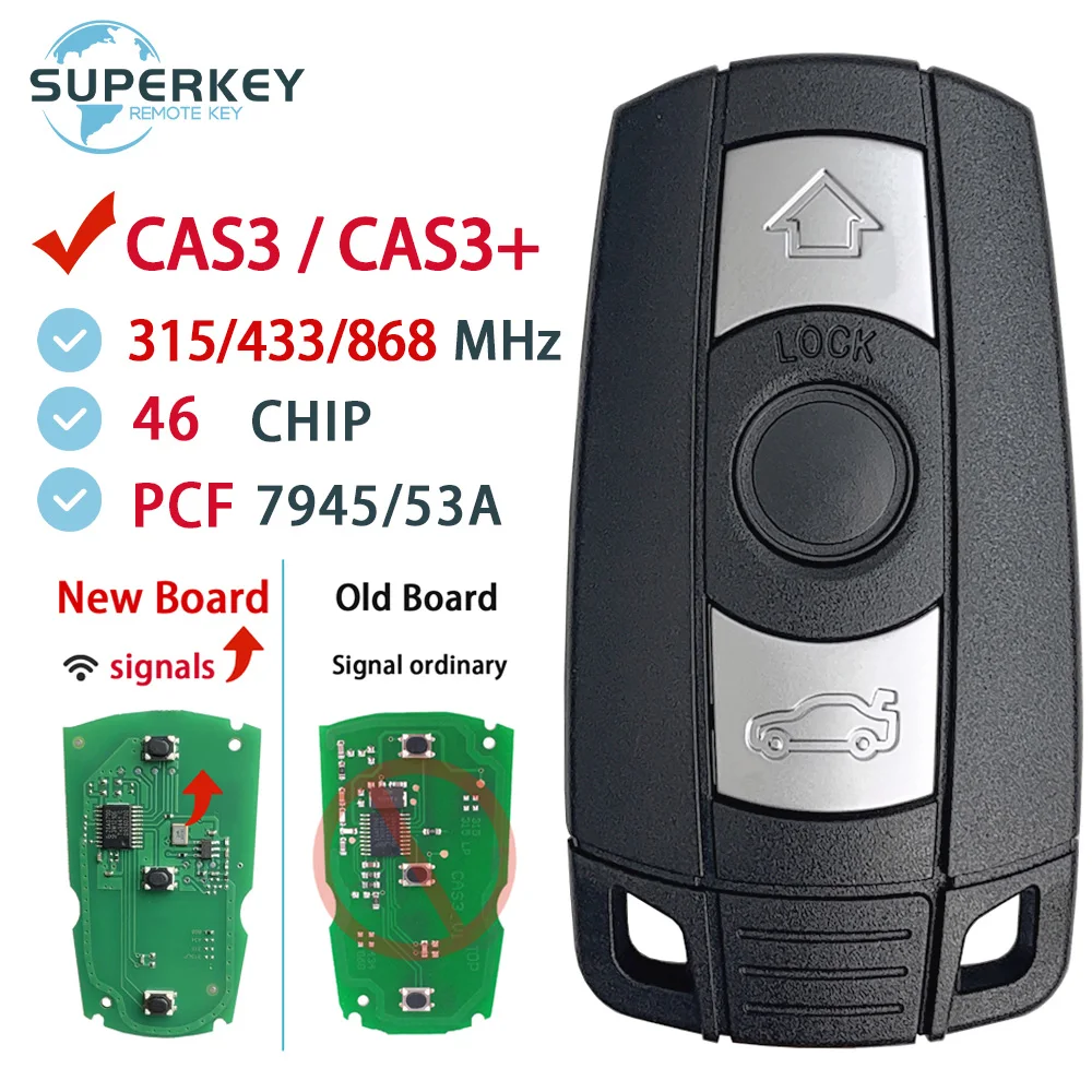 

CAS3 CAS3 + 315/433/868 МГц 315LP для BMW 1/3/5/7 серии 2006-2012 ID46 умный дистанционный ключ от автомобиля KR55WK49127 KR55WK49123 KR55WK49186