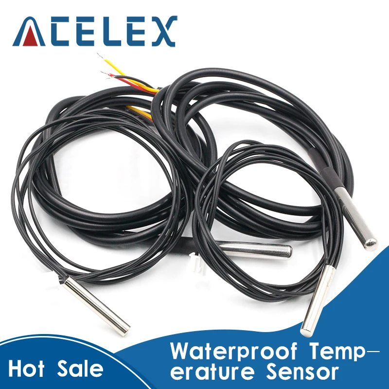 Кабель термостата водонепроницаемый цифровой датчик температуры 0 5 м/1 м/2 м/3 м