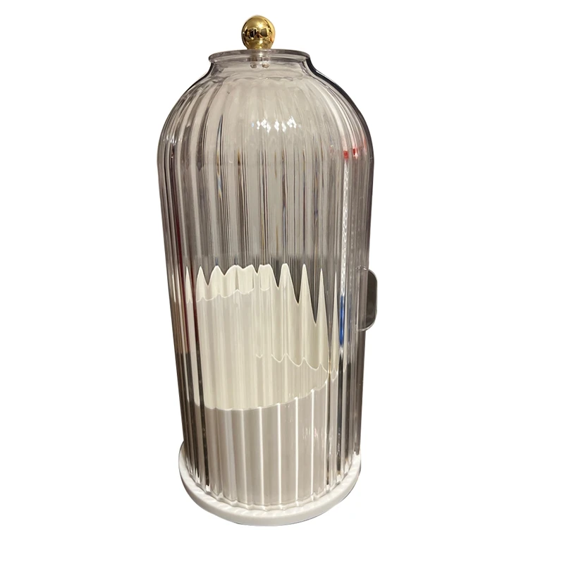 

Pure White Makeup Brush Holder With Lid Cosmetic Storage Box Lipstick Eyebrow Pencil Holder Eyeshadow Storage Box