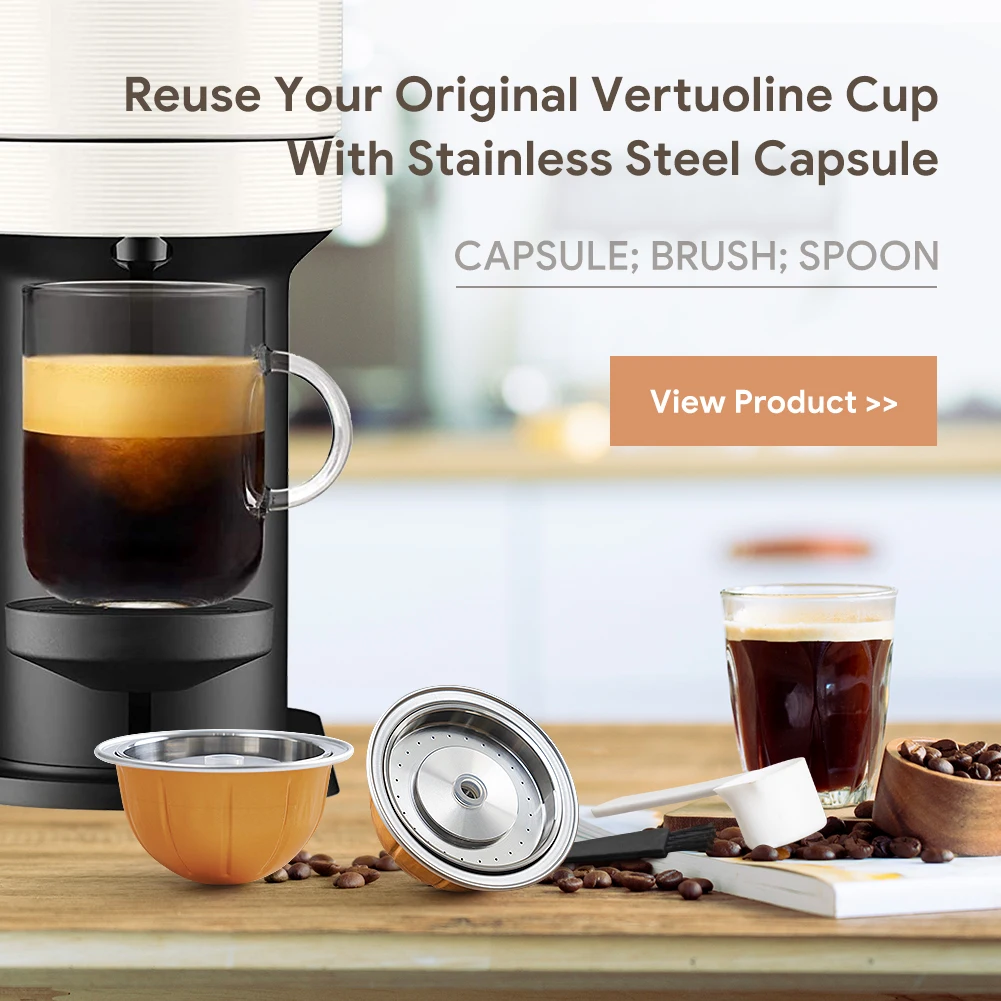 Icafilas многоразовый кофейный фильтр для Nespresso Vertuo Next Vertuoline многоразовая капсула из нержавеющей стали с оригинальным стручком подарок (art.: 3920c176bc601) - 3920c176bc601