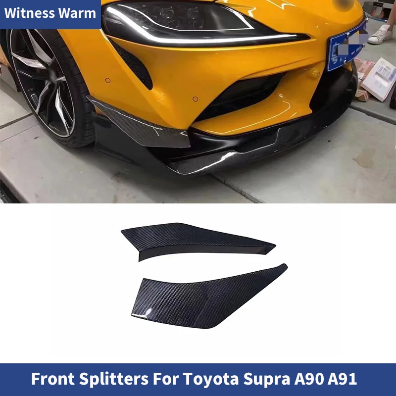 

2 шт., передний бампер из углеродного волокна для Toyota Supra A90 A91 2019-2022