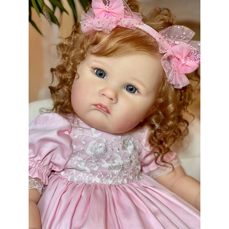 60CM Handmade High Quality Toddler Maggie Detailed Lifelike Hand-rooted hair Collectible Art Doll | Dolls