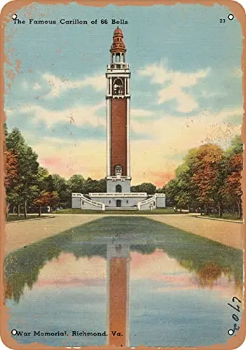 Металлическая открытка с надписью Virginia-знаменитый кардилон 66 колокольчиков