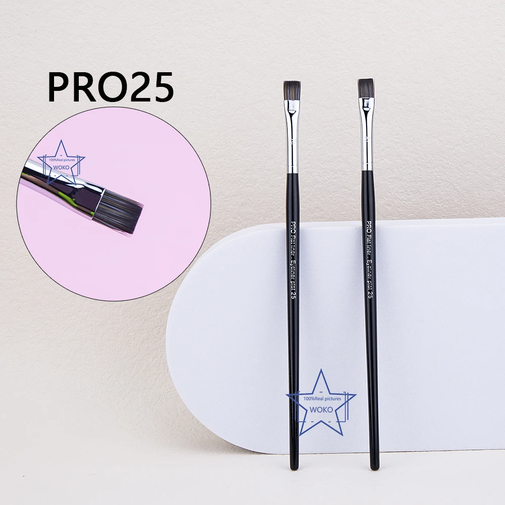 

Pro 25 Flat Liner Brush Makeup Brush Eyeshadow Cream Concealer Eye Liner Make Up Tool Professional Gel Eyeliner Brush