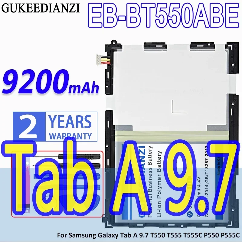 Аккумулятор GUKEEDIANZI EB-BT550ABE 9200 мАч для Samsung Galaxy Tab A 9.7