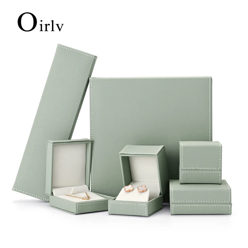 

Зеленая шкатулка для украшений Oirlv, шкатулка для колец, гвоздиков, серег, ожерелий, браслетов, шкатулка для ювелирных изделий, органайзер для...
