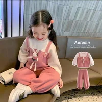 girls suit spring clothes internet celebrity girls 2022 fashionable new most new fashionable baby sweater two piece suit