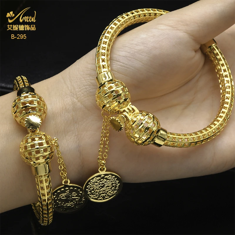 

ANIID Luxury Designer Dubai Golden Woman Bracelet Ethiopian Coin Women's Jewelry With Turnbuckle Indian Bangles Wedding Gift