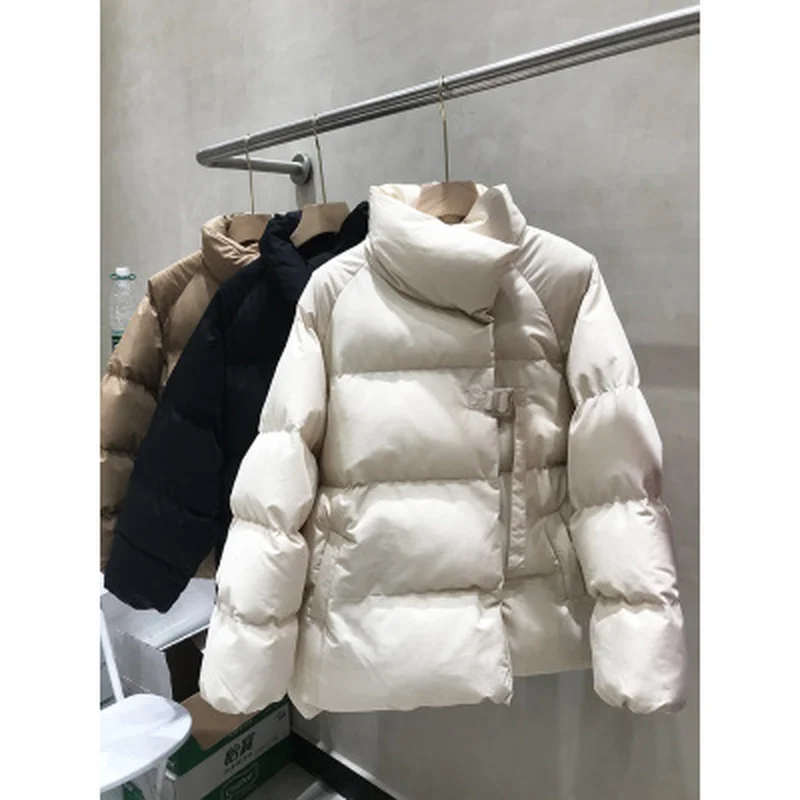 Female Coat Zipper Parkas 2023 Winter Jacket Coat Fashion Autumn Solid Warm Casual Padded Parka Women Short Jacket Stand Women