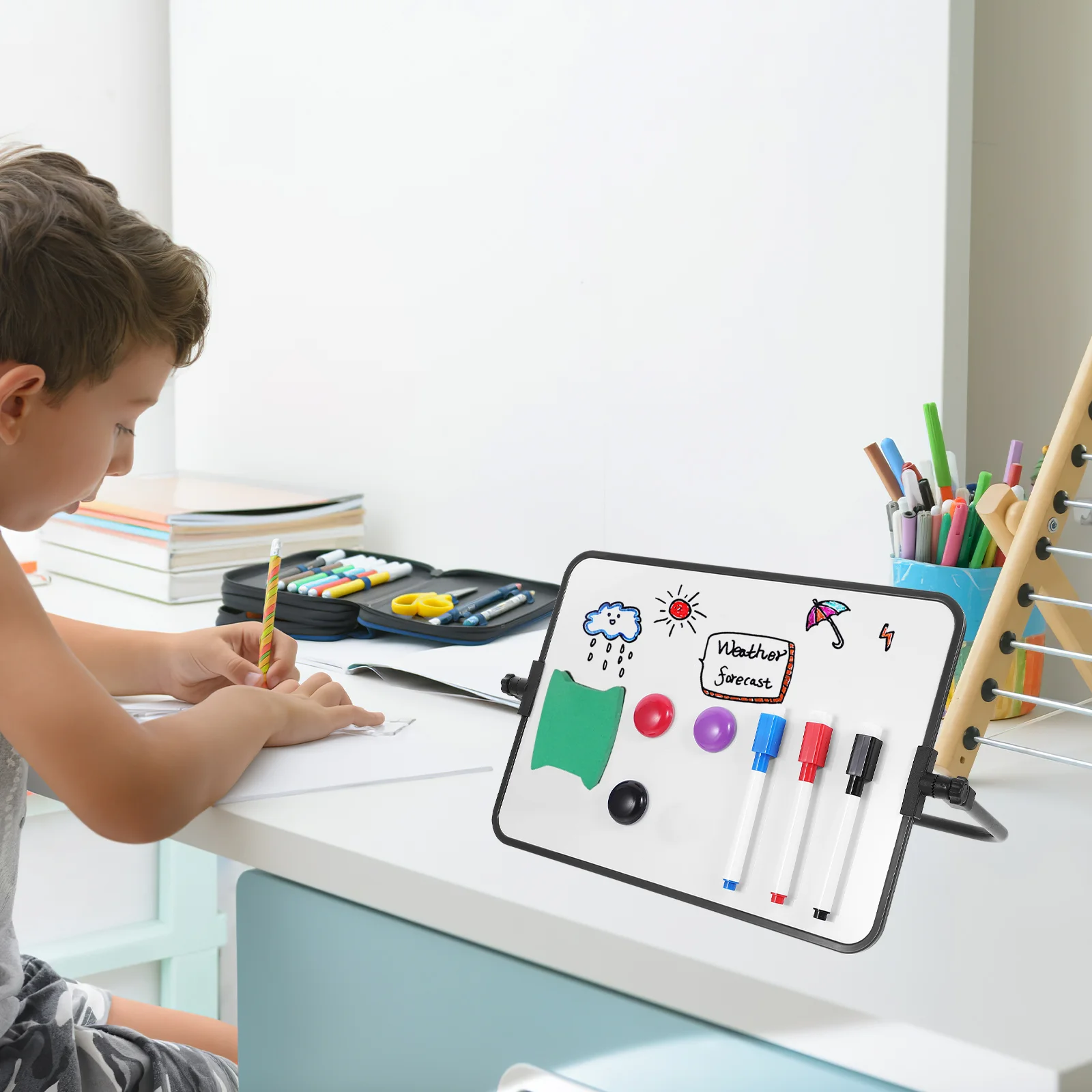 Двусторонняя магнитная доска для сухого стирания портативный календарь офисная