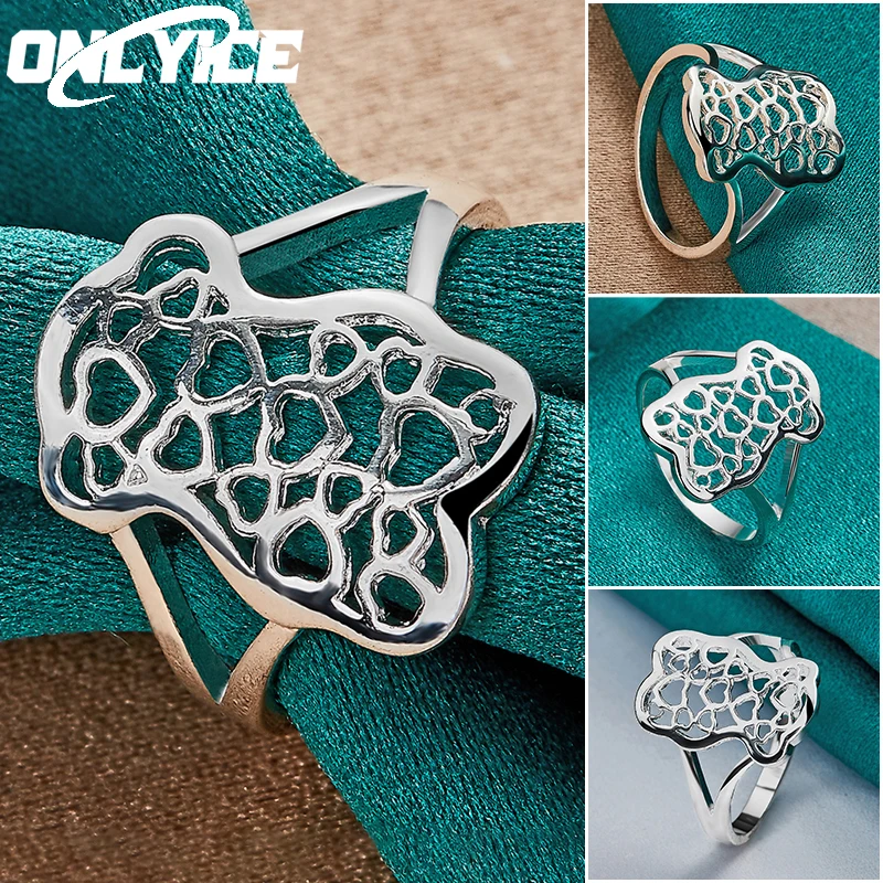 

Wholesale 925 Sterling Silver Heart Lovable Little Bear Ring Charm Fashion Party Jewelry Woman Man Engagement Wedding Gift