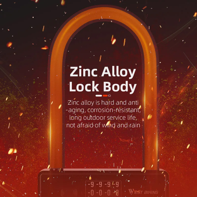 Велосипедные замки WEST BIKING U-образный навесной замок для электрического скутера