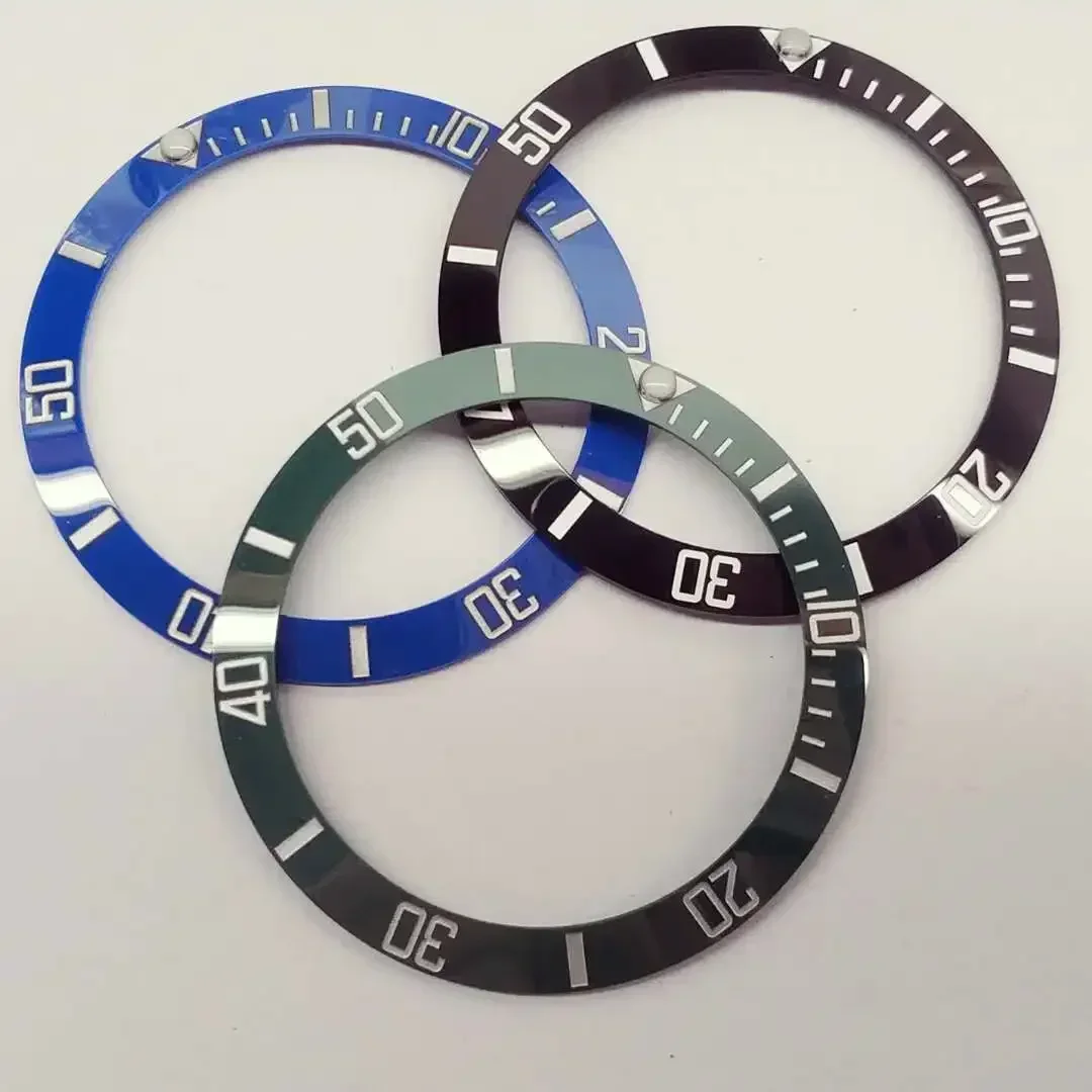 Модифицированное светящееся керамическое кольцо с водным призраком для часов