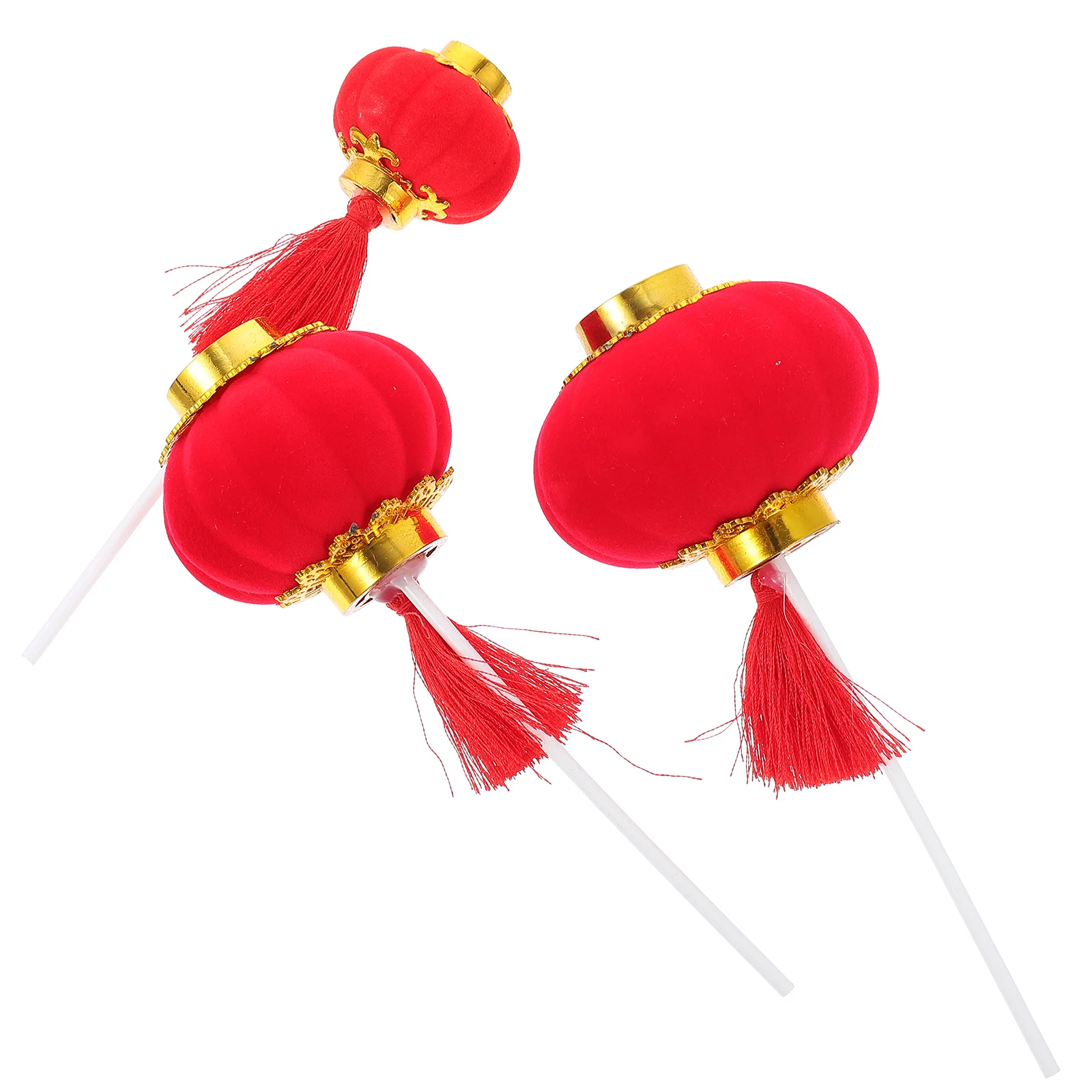 

12Pcs Toppers Cake Decorative Props Lantern Party Cake Picks New Year Cake Picks for Party Decoration