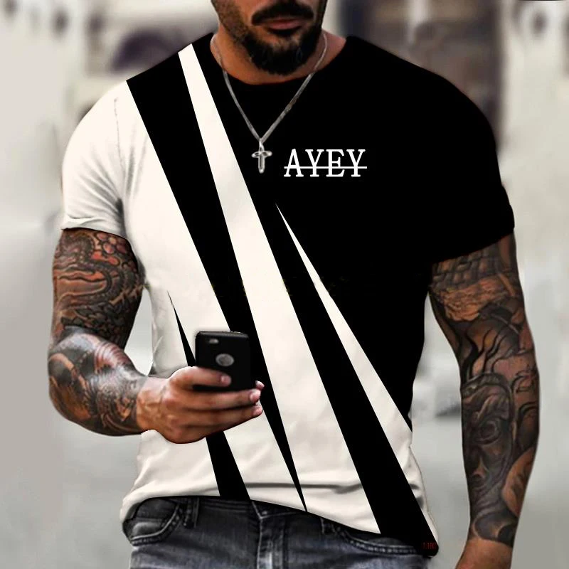 

Summer fashion 3D Print T Shirts For Men Casual O-Neck Short Sleeve Clothes Oversized T-shirts Streetwear Hip Hop Loose Tops Tee