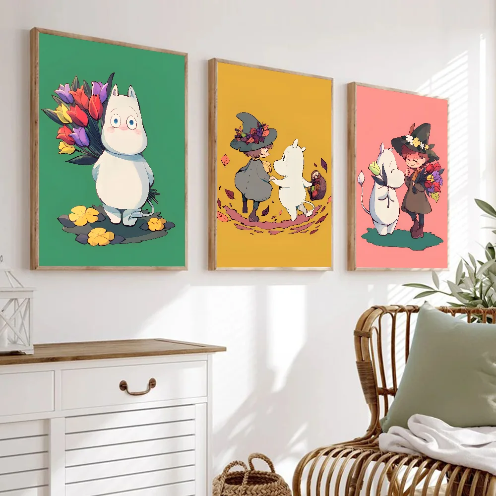 Постер М-Муми из аниме бумажный плакат с принтом для дома гостиной спальни входа