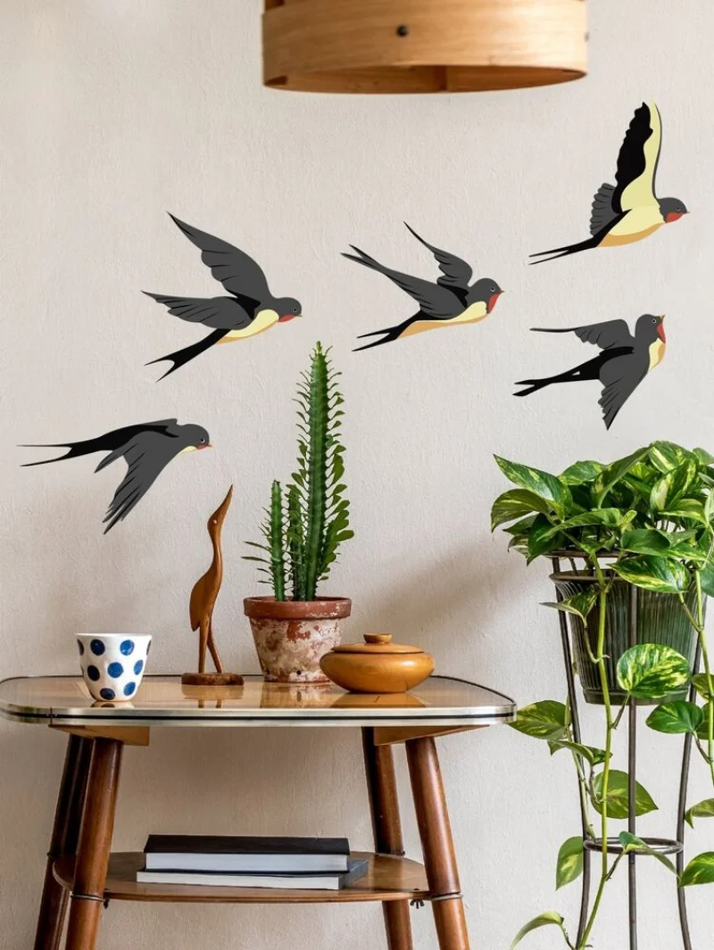 

Новые наклейки на стену С Рисунком Птиц, наклейки на стену, съемные наклейки на стену