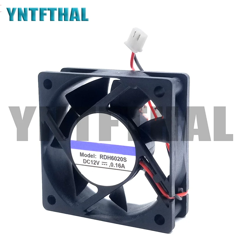 Оригинальный 2-проводной охлаждающий вентилятор Nwe RDH6020S 12 В 0,16 а 6 см 60*60*20