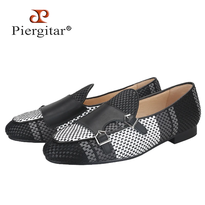 Piergitar трехцветные бельгийские лоферы из телячьей кожи и необработанного хлопка с