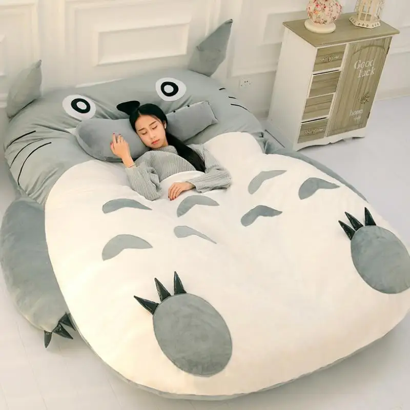 

Totoro Lazy Bed Couch Tatami Mattress Chinchillas Lengthened Thickened Bed Cartoon Balcony Sofa Bedroom lounge bed Children Gift