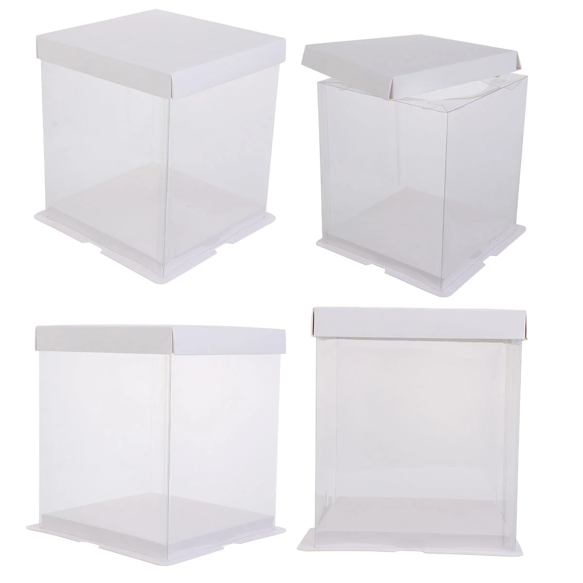 

Box Cake Boxes Cupcake Gift Transparency Transparentcontainer Inch Large Wedding Birthday Clear Packaging Extra Favor Party