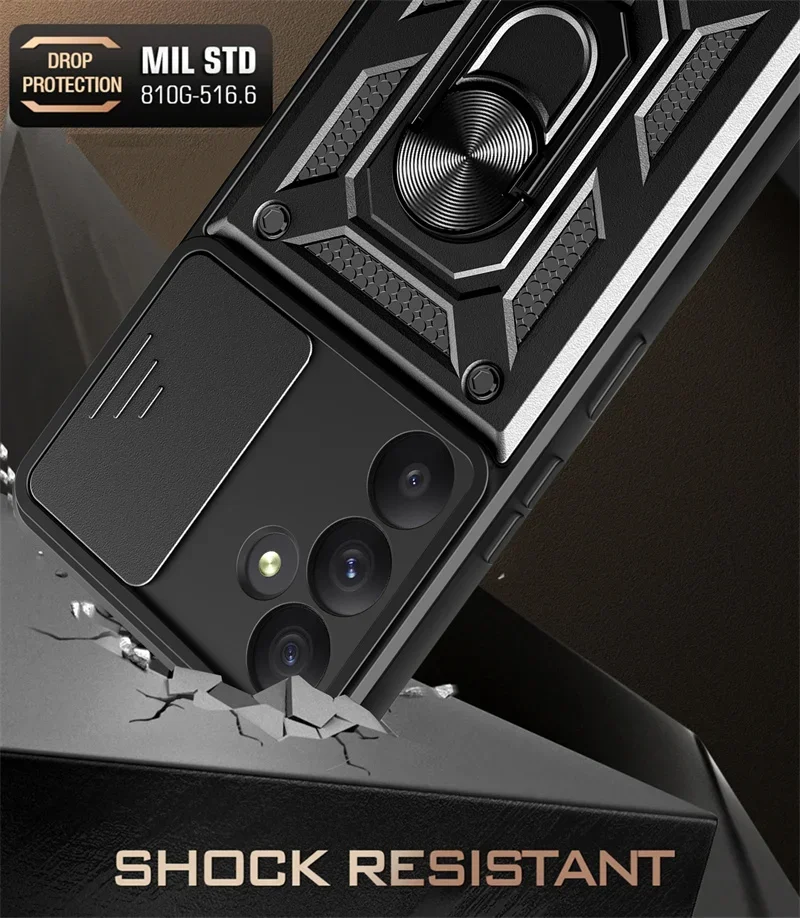 Для Samsung Galaxy A05 A05S A15 A35 A55 Чехол слайд-объектив Armor Противоударный чехол для A 05 S 15 35