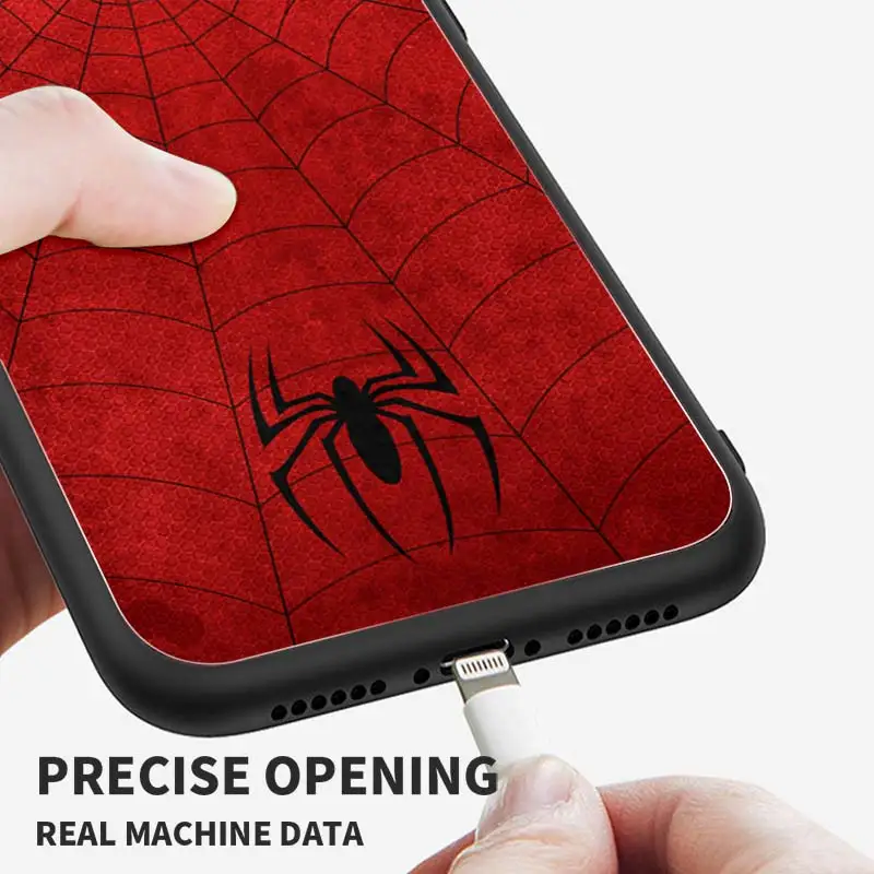 Marvel Spiderman logo Phone Case For Xiaomi Redmi K50 K40 Gaming A1 11 Prime 10 10C 9AT 9A 9C 9T 8 7A 6A 5 4X 5G Black Cover