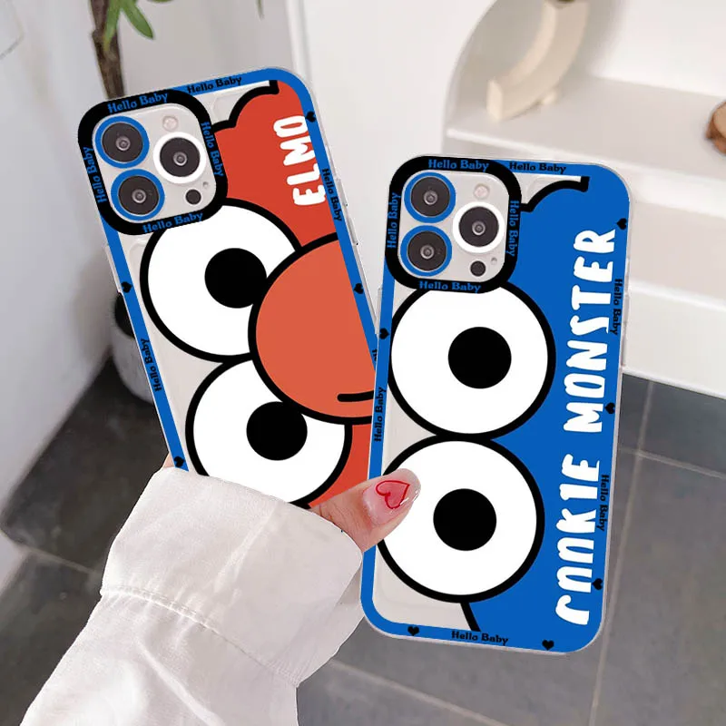 

Sesame Street Brand Cookies ELMO Phone Case for iPhone 11 12 13 Mini Pro Max 14 Pro Max Case shell