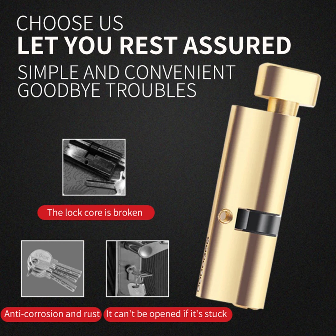 Медный замок с сердечником 80 85 мм 3 ключа