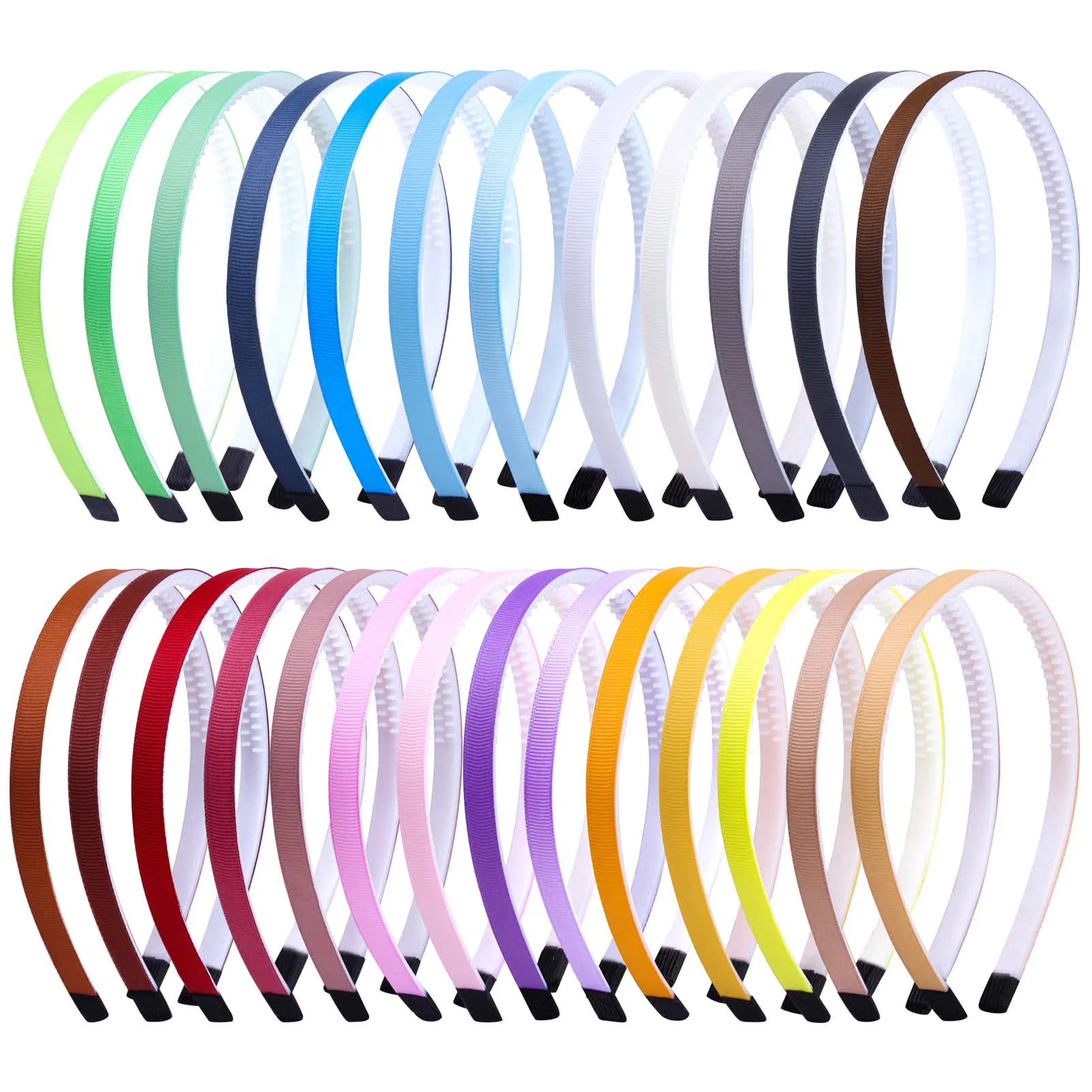 

Candygirl 20PC DIY Hairband 1CM Child Girls Headband Solid Color Hair Hoop Fashion Women Hair Accessories Ornament Kids Headwear