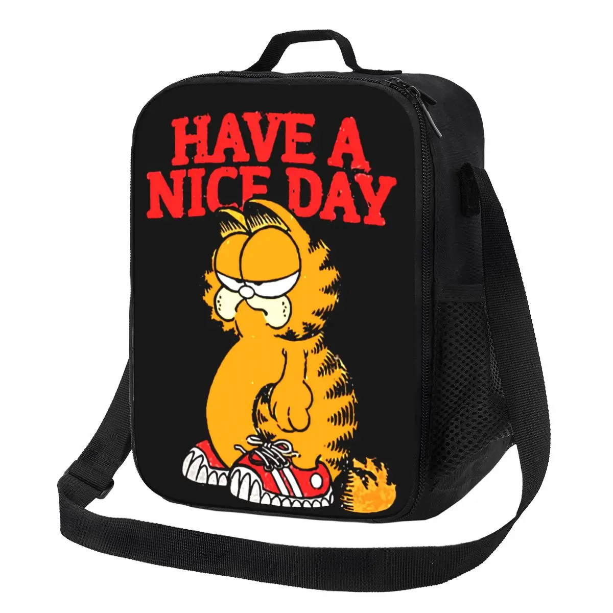 

Винтажная изолированная сумка для ланча Garfields для кемпинга, путешествий, I Hate, понедельник, Cat, многоразовый термоохладитель, коробка для бенто для женщин и детей