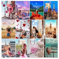 gatyztory diy picture by number girl handpainted gift drawing acrylic oil painting by numbers figure wall art home decoration