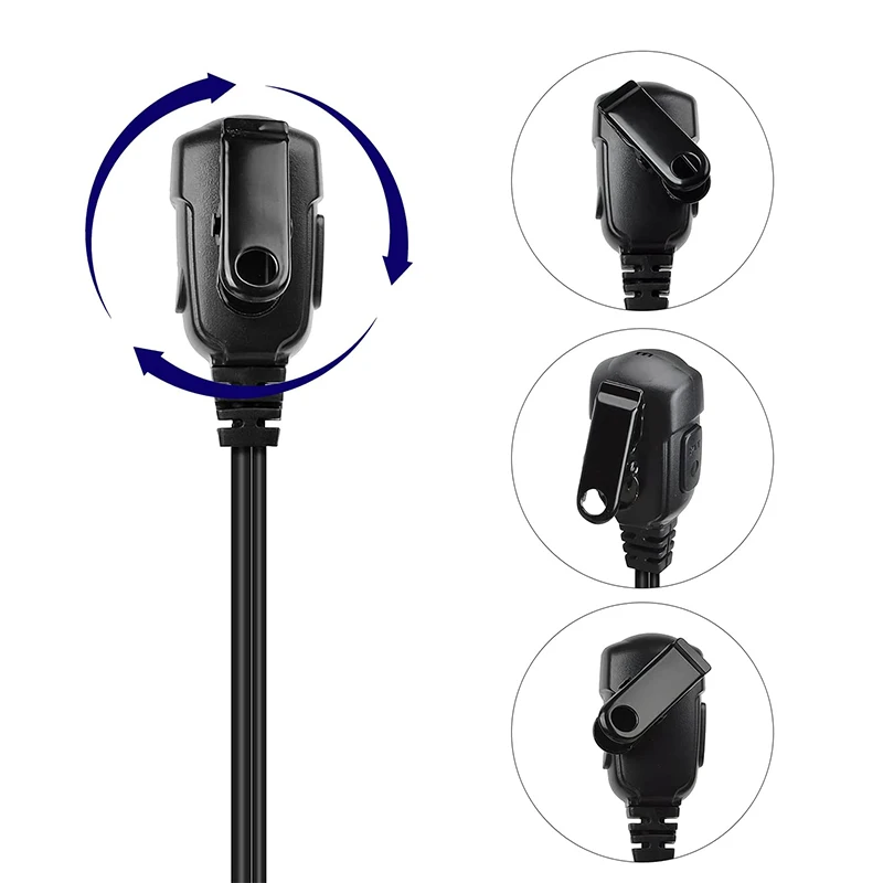 G Shape Earpiece Headset Coil Cable with PTT and Speaker Mic for BaoFeng UV-5R 5RA 5RB 5RC 5RD 5RE 5REPLUS 3R+Kenwood Retevis