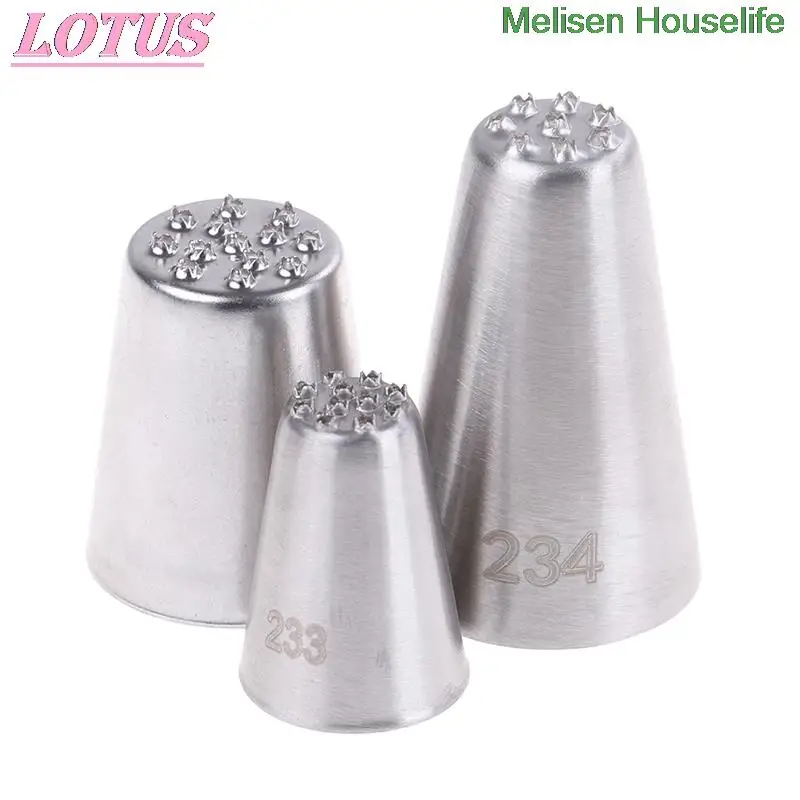 

Stainless steel cream decoration mouth Small grass shape cream nozzle Baking tools Grass Cream Icing Nozzles Pastry Decorate3Pc