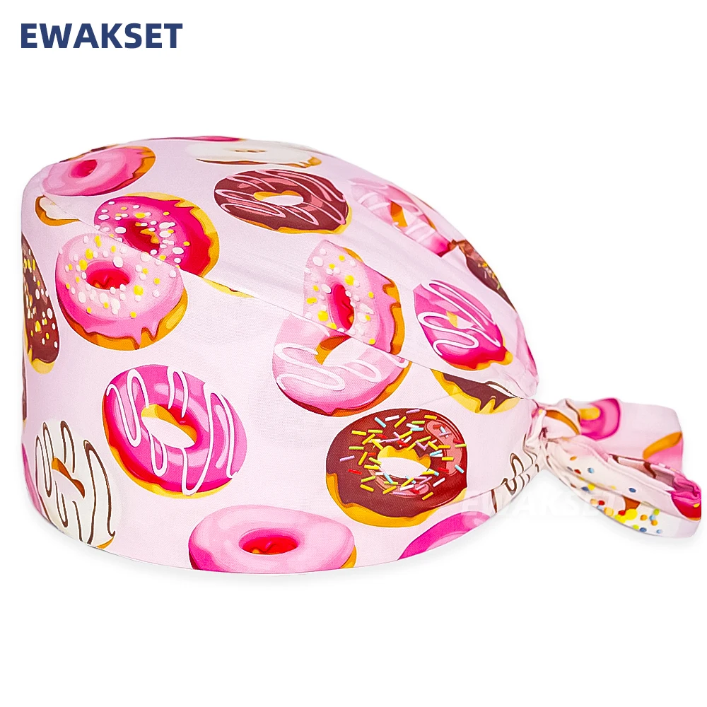 Регулируемая мультяшная шапка из чистого хлопка рабочая лабораторная Рабочая