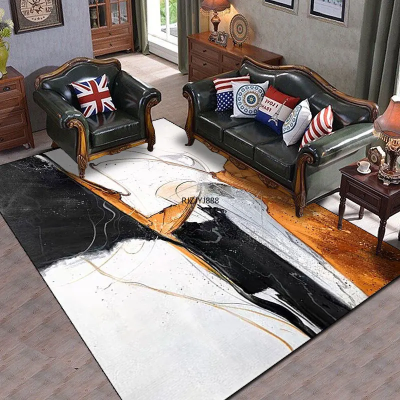 Новый геометрический абстрактный современный черный серый синий желтый