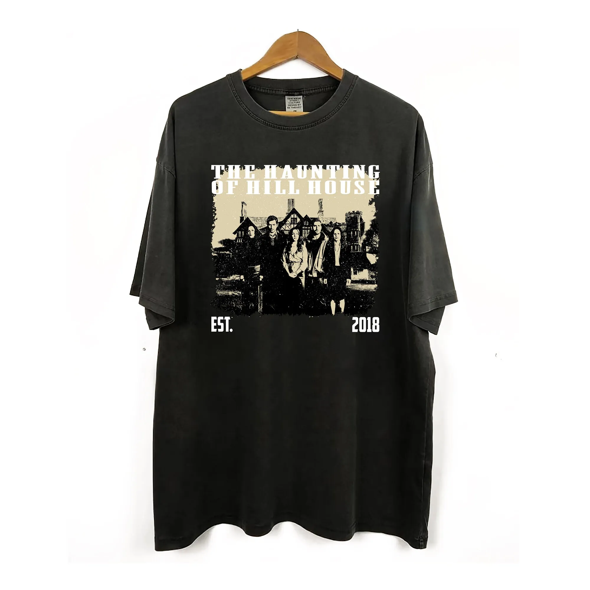Винтажная футболка с длинным или коротким рукавом надписью The ё Of Hill House